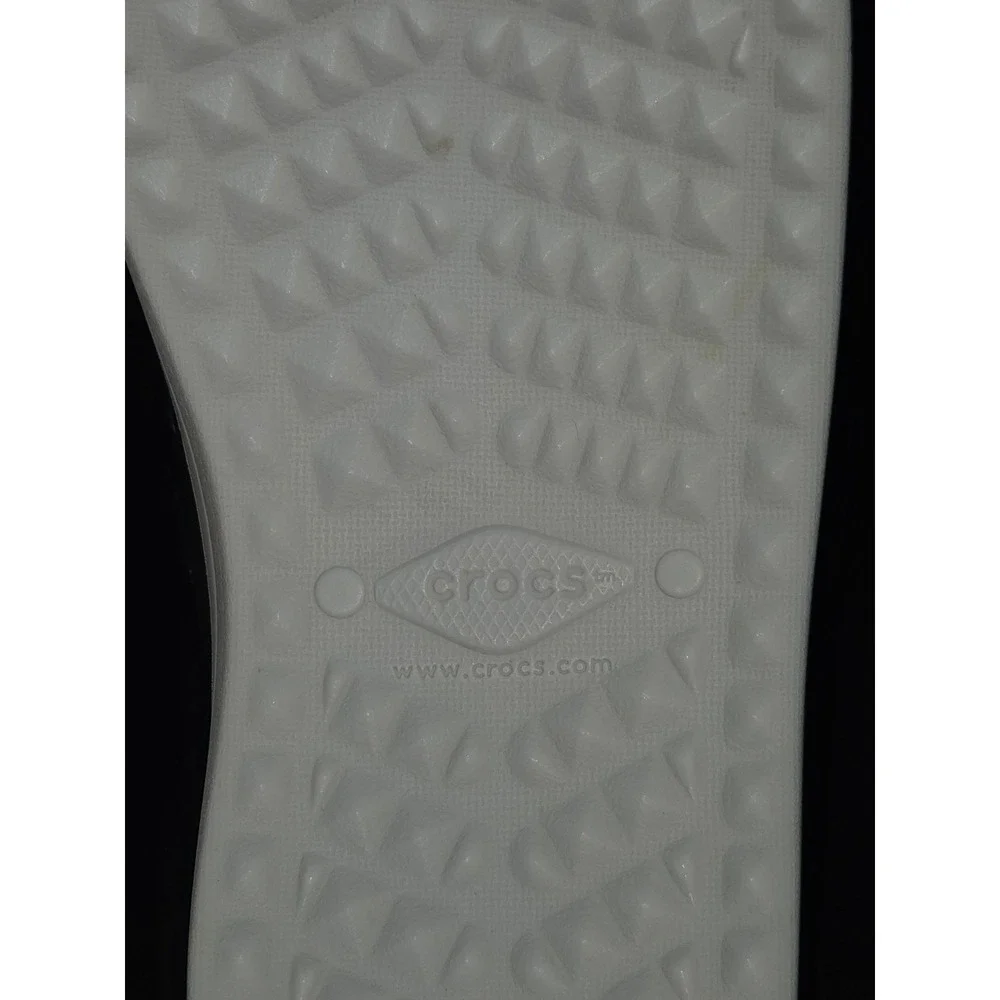 Crocs M9 Mens Slides Sandals Black Perforated Slip On Comfort Sandal‎